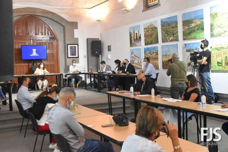 Imagen de archivo de un Pleno municipal presencial/Francisco Javier Santana.